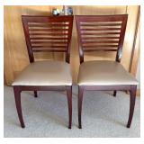 U - Pair of Loewenstein Dining Chairs with Ladder Backs