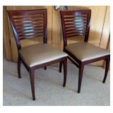 U - Pair of Loewenstein Dining Chairs with Ladder Backs