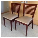 U - Pair of Loewenstein Dining Chairs with Ladder Backs