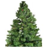 G - 9 Foot Artificial Christmas Tree with Pine Cones