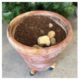 G - Outdoor Terra Cotta Planter Pot with Rolling Stand