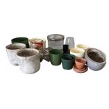 G - Collection of Planter Pots Assorted Sizes and Materials