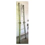 G - 17 Ft Metal Ladder L-2093-17 Folding Multi-Position