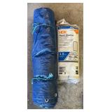 G - Assorted Blue and Black Tarps with HDX Plastic Sheeting