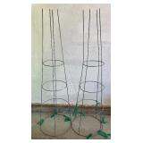 G - Set of 4 Metal Plant Cages