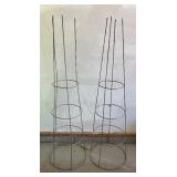 G - Set of 4 Metal Plant Cages