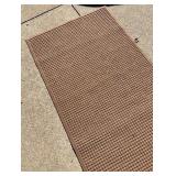 G - Brown Waffle Weave Floor Mat Rug