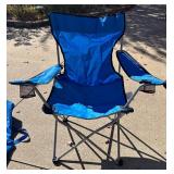 G - Set of 2 Blue Folding Chairs with Carry Bags