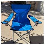 G - Set of 2 Blue Folding Chairs with Carry Bags