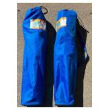 G - Set of 2 Blue Folding Chairs with Carry Bags