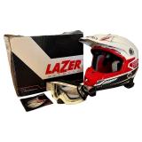 G - Lazer MX8 Carbon Tech Motocross Helmet Size Medium with Scott Goggles