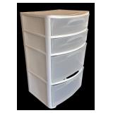 G - Plastic Storage Drawer Unit and 4-Tier Stackable Basket Organizer
