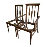 G - Pair of Vintage Mid Century Modern Wooden Chair Frames