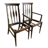 G - Pair of Vintage Mid Century Modern Wooden Chair Frames