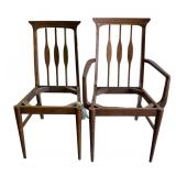 G - Pair of Vintage Mid Century Modern Wooden Chair Frames