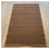 G - Brown Waffle-Pattern Floor Mat