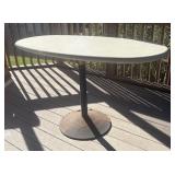 O - Granite Top Accent Table with Pedestal Base