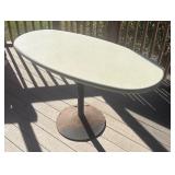 O - Granite Top Accent Table with Pedestal Base