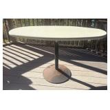 O - Granite Top Accent Table with Pedestal Base