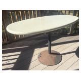 O - Granite Top Accent Table with Pedestal Base