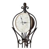 LR - Vercelli Howard Miller Iron Grandfather Clock with Pendulum