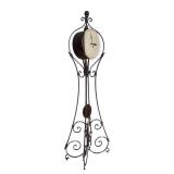 LR - Vercelli Howard Miller Iron Grandfather Clock with Pendulum