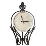 LR - Vercelli Howard Miller Iron Grandfather Clock with Pendulum