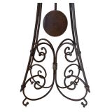 LR - Vercelli Howard Miller Iron Grandfather Clock with Pendulum