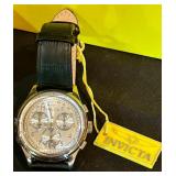 LL - Invicta Model 10756 Chronograph Watch with Leather Strap and Original Box