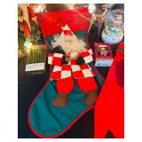 LL - Holiday Decor Collection with Stockings, Ornaments, Snow Globe, and Figurines