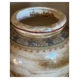 ML - Large Antique-Style Ceramic Vase with Ornate Handles