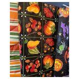 LL - Collection of Halloween and Autumn Plastic Tablecloths Assorted Sizes