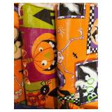 LL - Collection of Halloween and Autumn Plastic Tablecloths Assorted Sizes