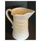 LL - Handpainted Italian Pottery Serving Bowl and 10-Inch Pitcher Set