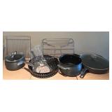 LL - Mixed Cookware and Bakeware Collection with Pots, Pans, Racks, and Cast Iron Skillet