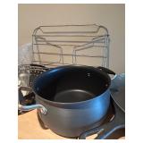 LL - Mixed Cookware and Bakeware Collection with Pots, Pans, Racks, and Cast Iron Skillet