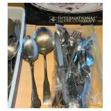 LL - Assorted Kitchen Utensils, Flatware, and International Silver Company Two-Tier Server
