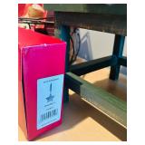 LL - Holiday Decor Lot with Waterford Ornaments, Plush Bear, and Decorative Chair