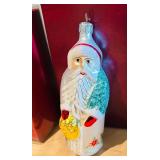 LL - Holiday Decor Lot with Waterford Ornaments, Plush Bear, and Decorative Chair