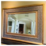 ML - Large Decorative Wall Mirror with Ornate Bronze Frame