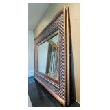 ML - Large Decorative Wall Mirror with Ornate Bronze Frame