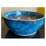 ML - Handmade Pottery Collection with Abstract Horse, Blue Bowl, and 10-Inch Vase