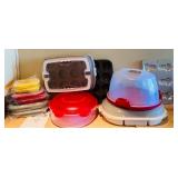 LL - Baking and Storage Set with Muffin Pans, Collapsible Containers, and Cake Carriers