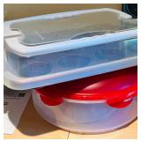 LL - Baking and Storage Set with Muffin Pans, Collapsible Containers, and Cake Carriers