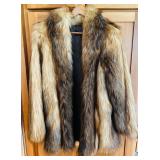 Donna Salyers Fabulous Furs Faux Fur Coat Size M