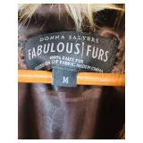 Donna Salyers Fabulous Furs Faux Fur Coat Size M