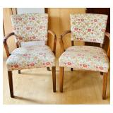 Pair of Vintage Floral Upholstered Armchairs