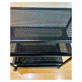 DR - 4-Tier Black Metal Rolling Utility Cart