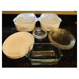 LR - Vintage CorningWare Blue Cornflower and Pyrex Bakeware Collection