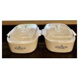 LR - Vintage CorningWare Blue Cornflower and Pyrex Bakeware Collection